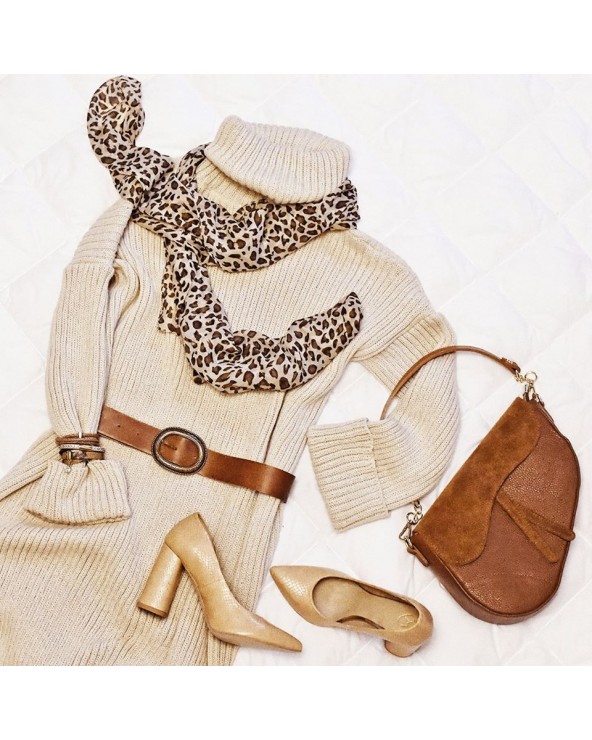 Torebka saddle bag z zamszem camel dior
