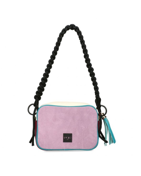 EGO tłoczone logo dwustronna listonoszka cegiełka 3 paski lila ecu róż