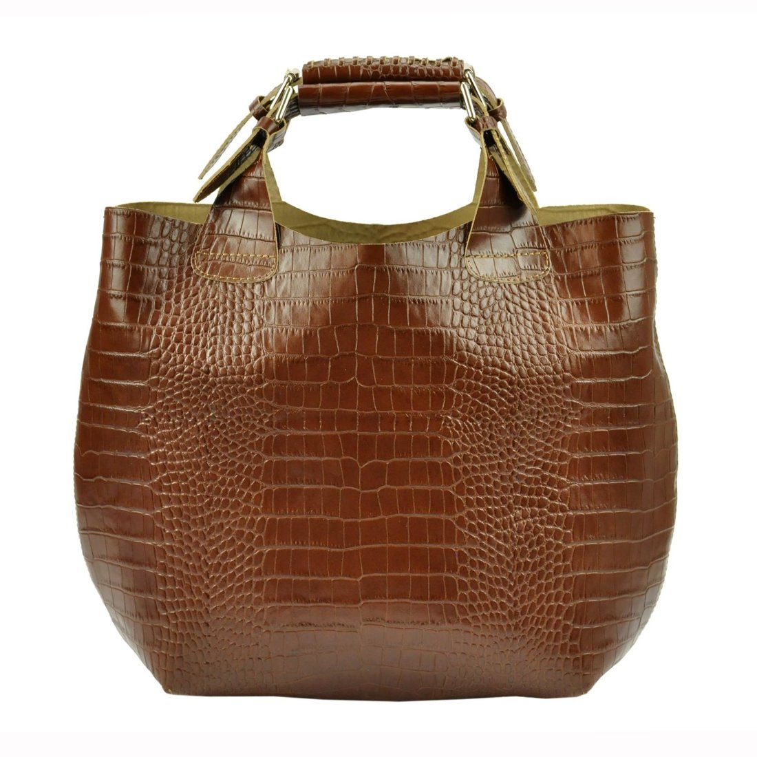 Shopper bag zarka skóra krokodyla