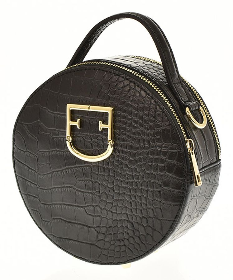 Okrągła torebka a'la Furla czarna